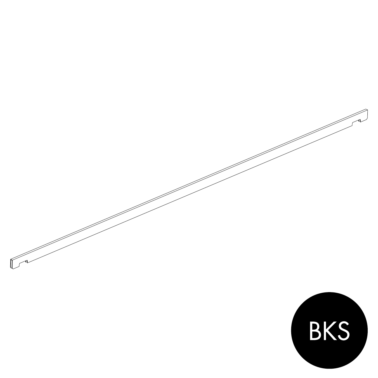 Peggie hangrail - sits on 2 x pegs (P4900BKS)