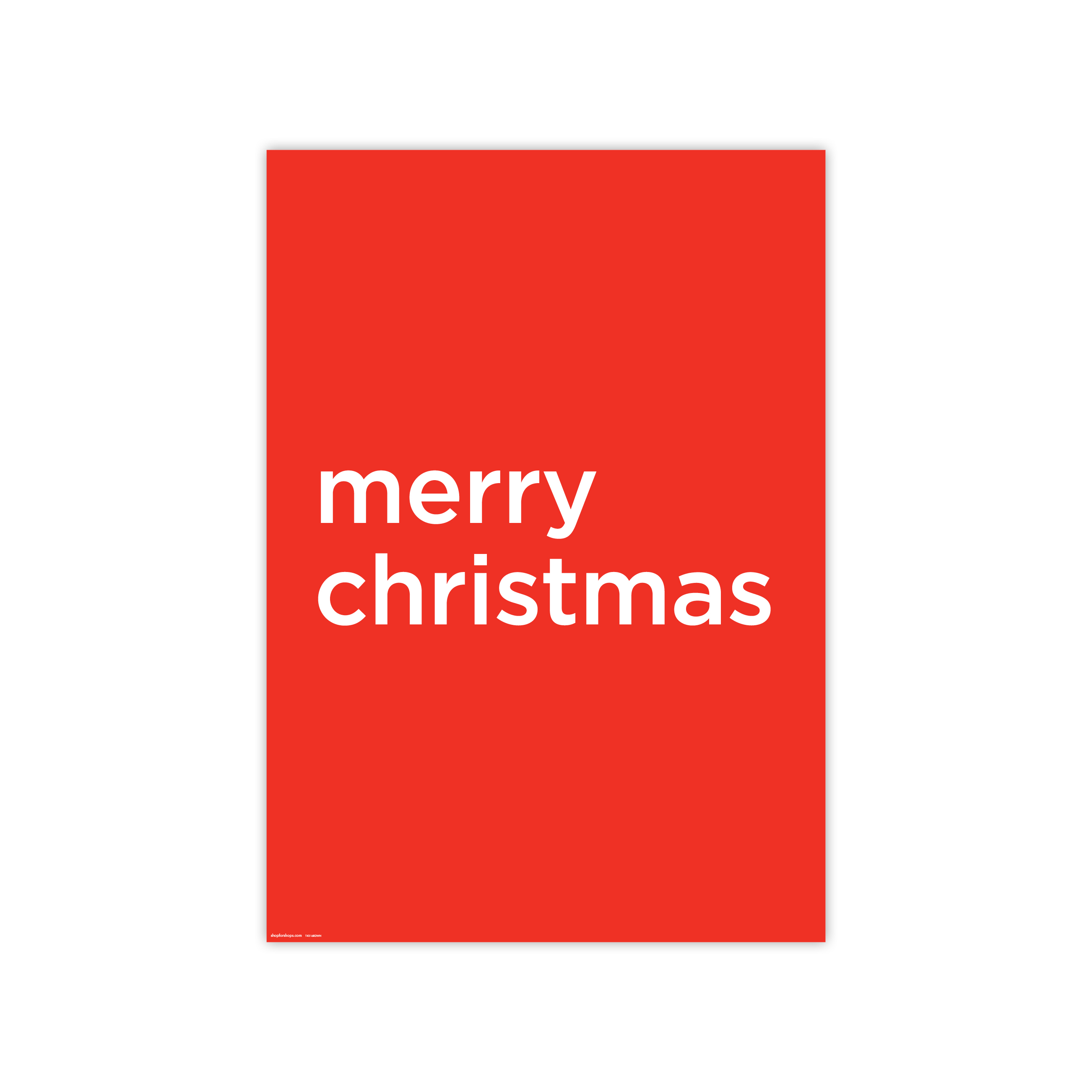 Shop for Shops Poster "merry christmas" 594 W x 841mm H(T4316RDWH)