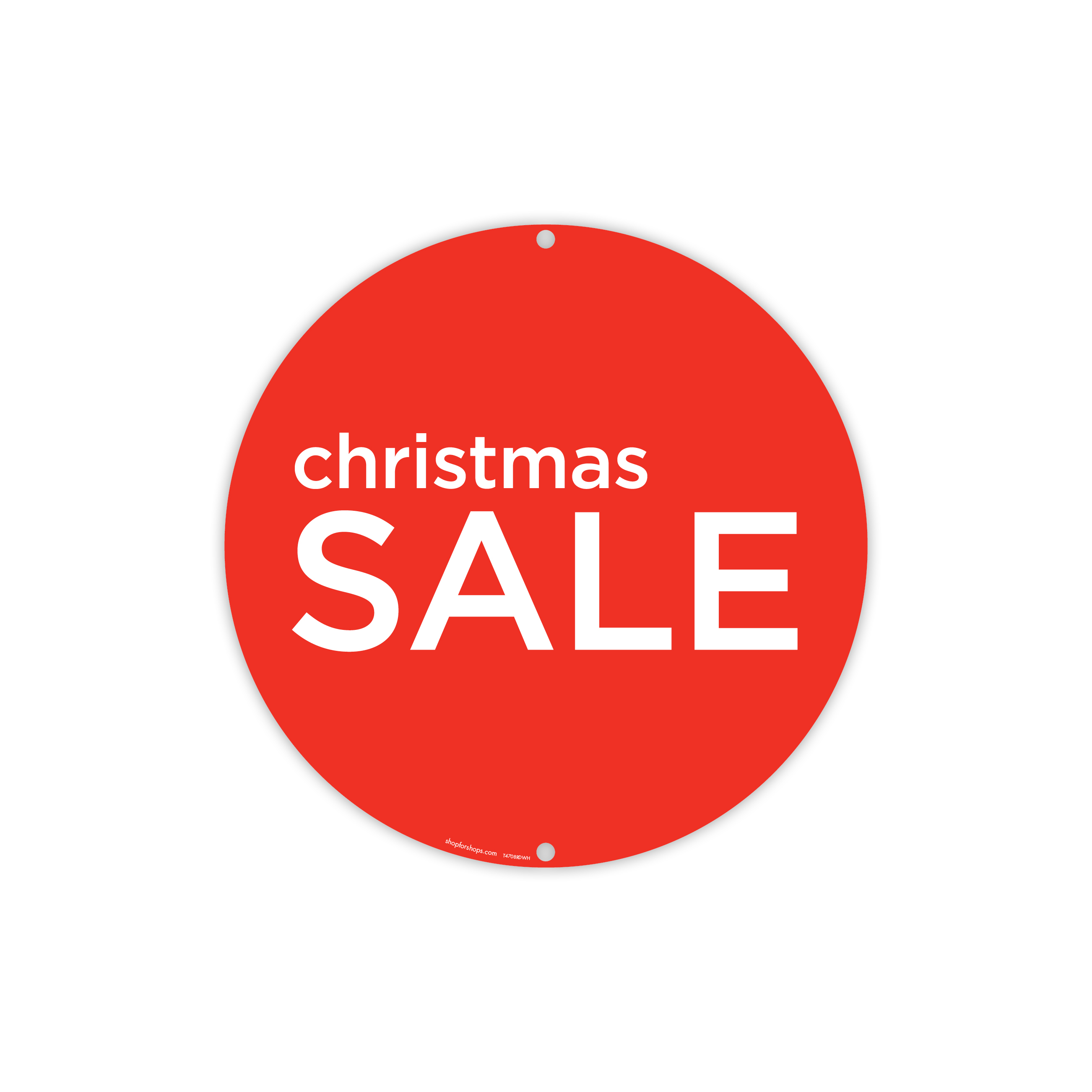 Shop for Shops Round double sided poster "christmas SALE" Double Sided 400mm DIA(T4708RDWH)