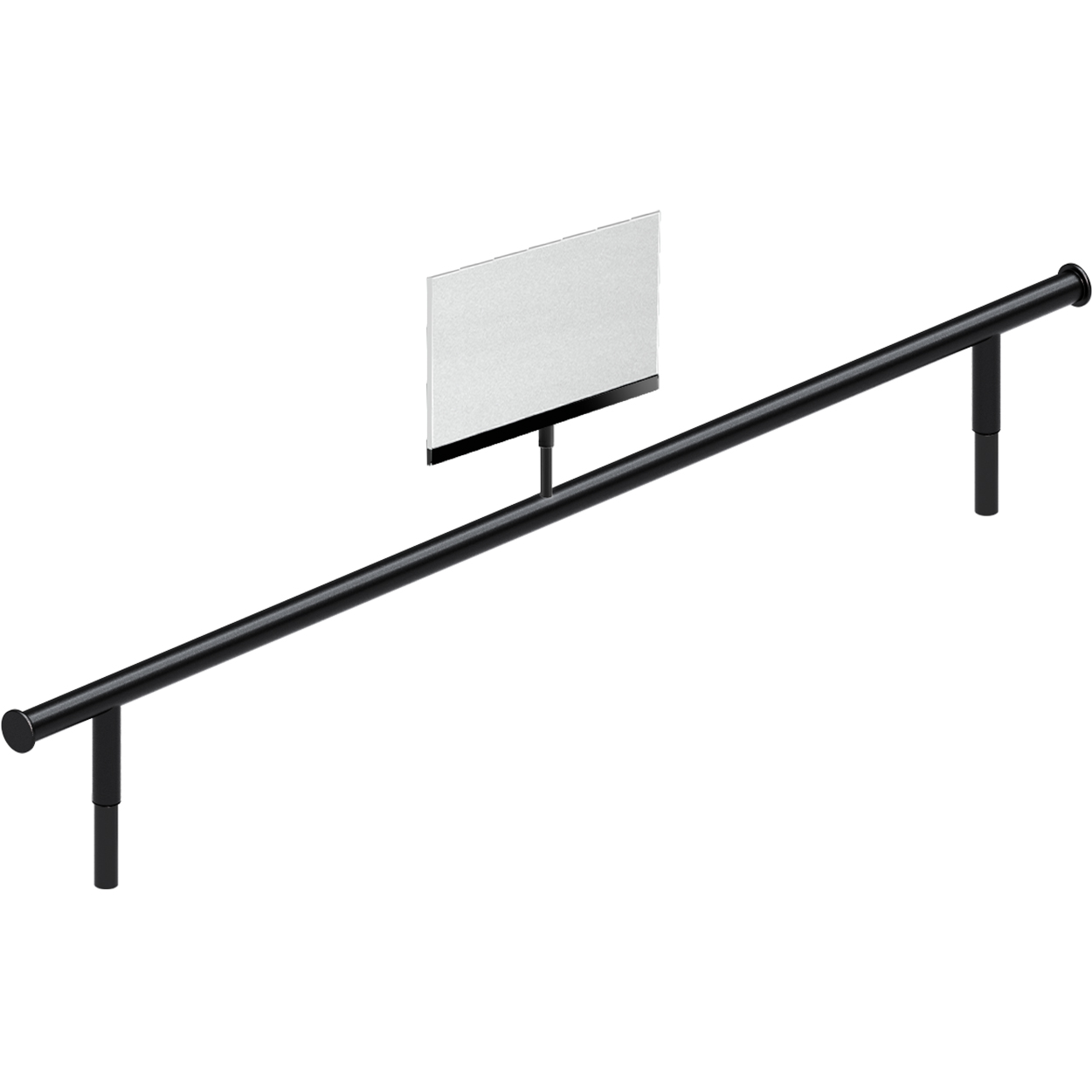 Top rail for Little Rack with provision for ticketing hardware(R1412.2BKS)
