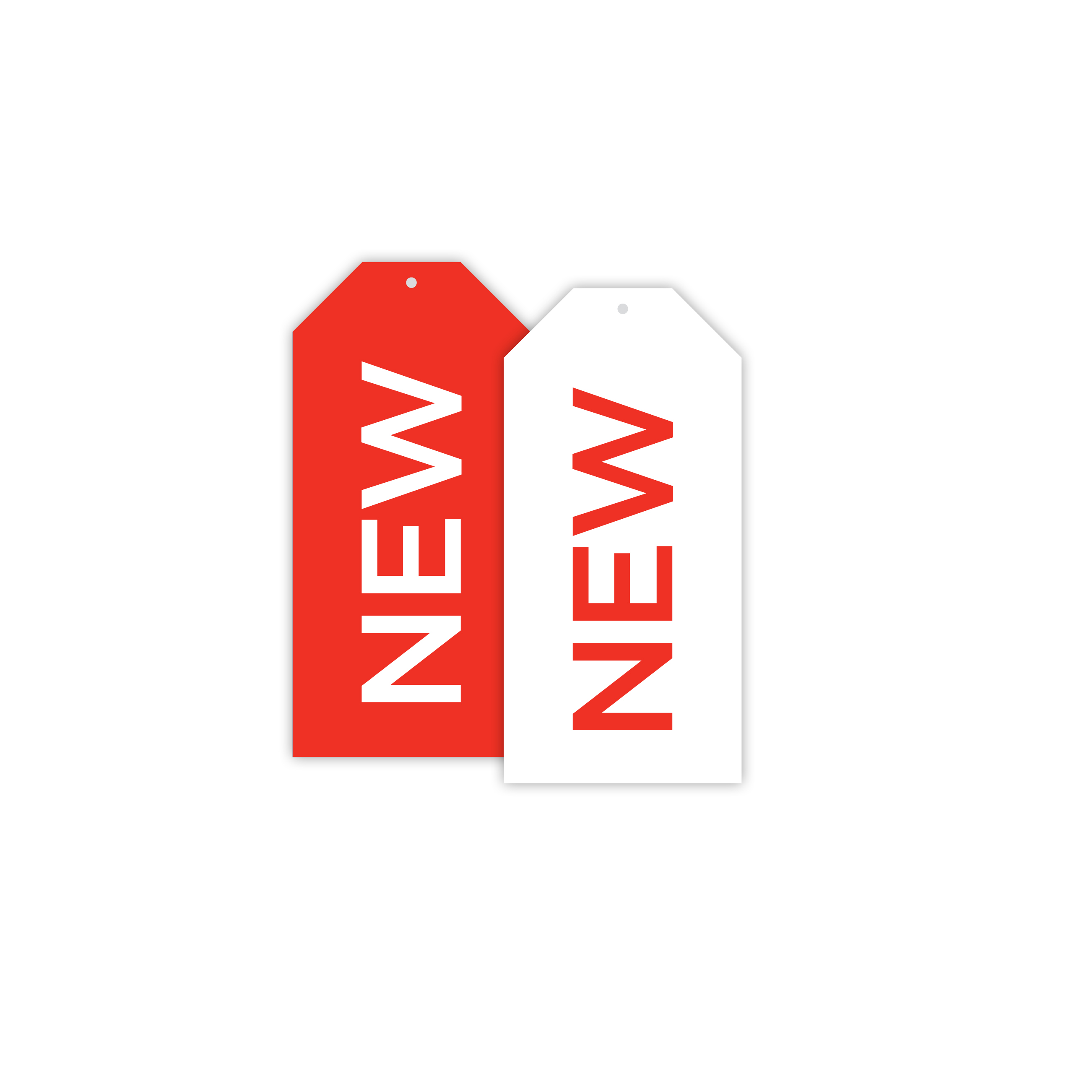 Shop for Shops Swing Ticket "NEW" Portrait Double Sided 67 w x 140mm H(T3662.1RDWH)