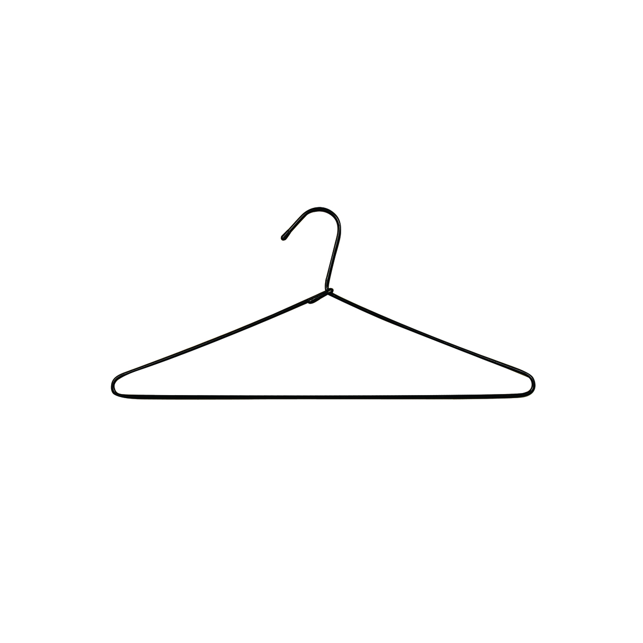 Shop for Shops Plastic coated wire hanger 405 W x 4 mm DIA(H3103.1BK)