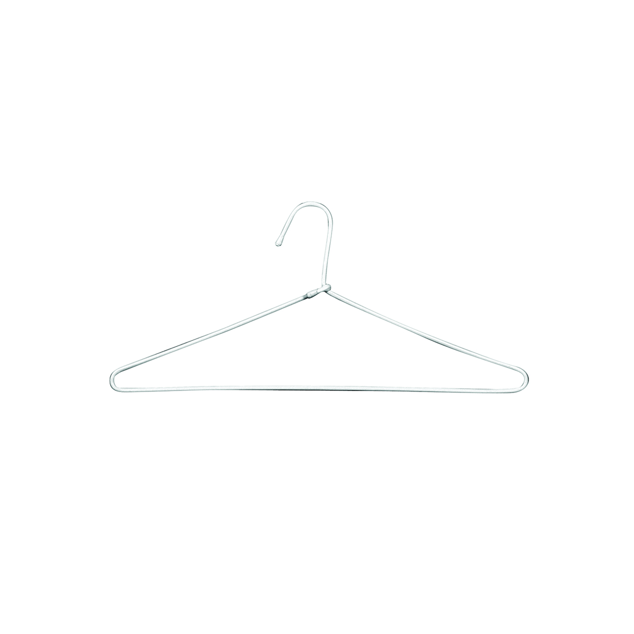 Plastic coated wire hanger   405 W x 4 mm DIA(H3103.1WH)