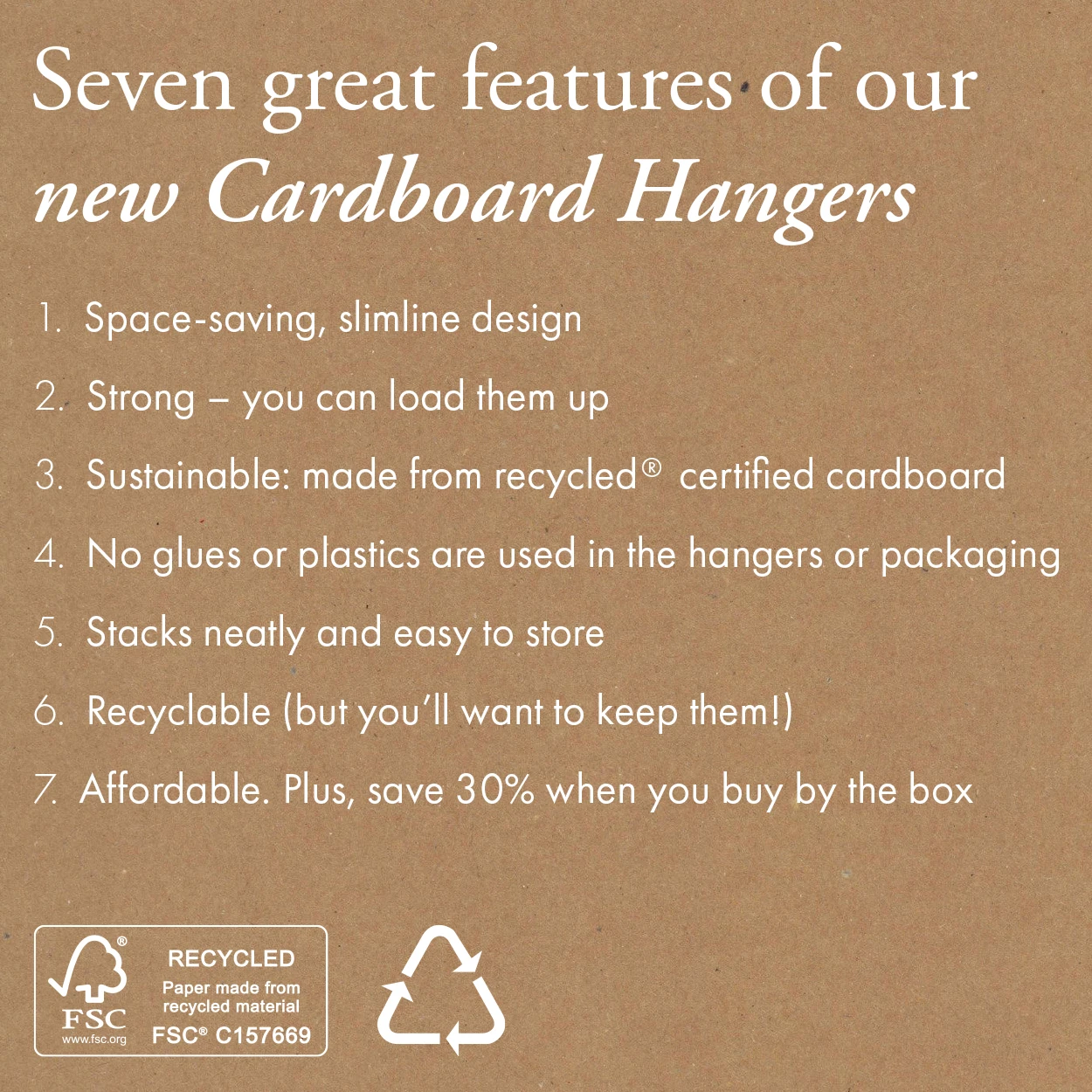 Cardboard top hanger with notches & rail 410mm W(HP2420GY)