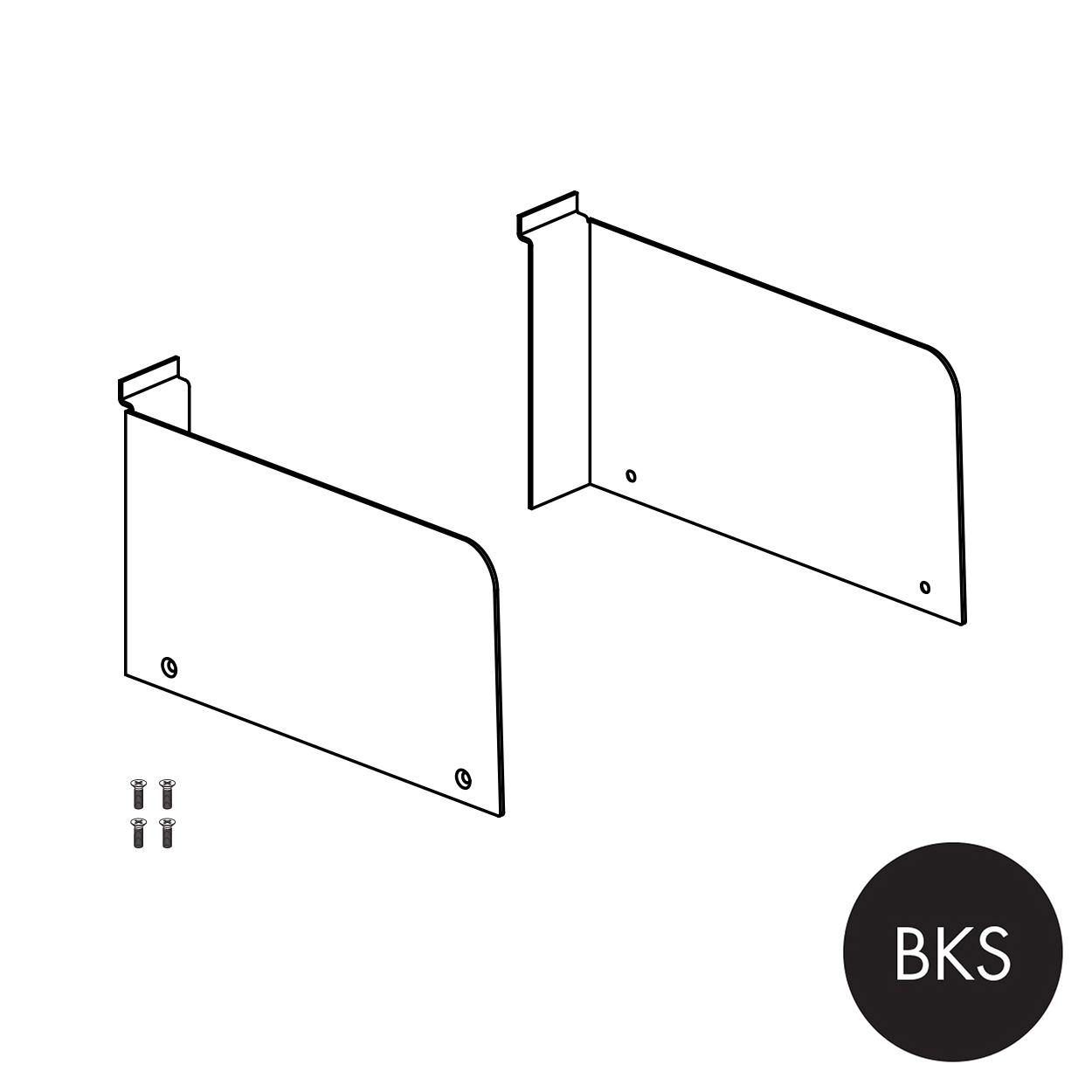 Shop for Shops Slatwall 30 mm shelf bracket set with 167mm H ends 300mm D x 2.5 mm Thick(S1663BK)