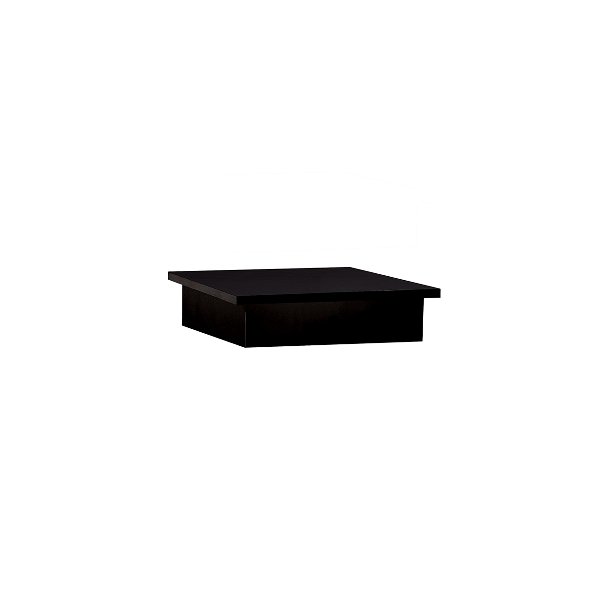 Plinth to suit 1 x wide glass cube unit  440 W x 440 D x 100 mm H(F1310BK)