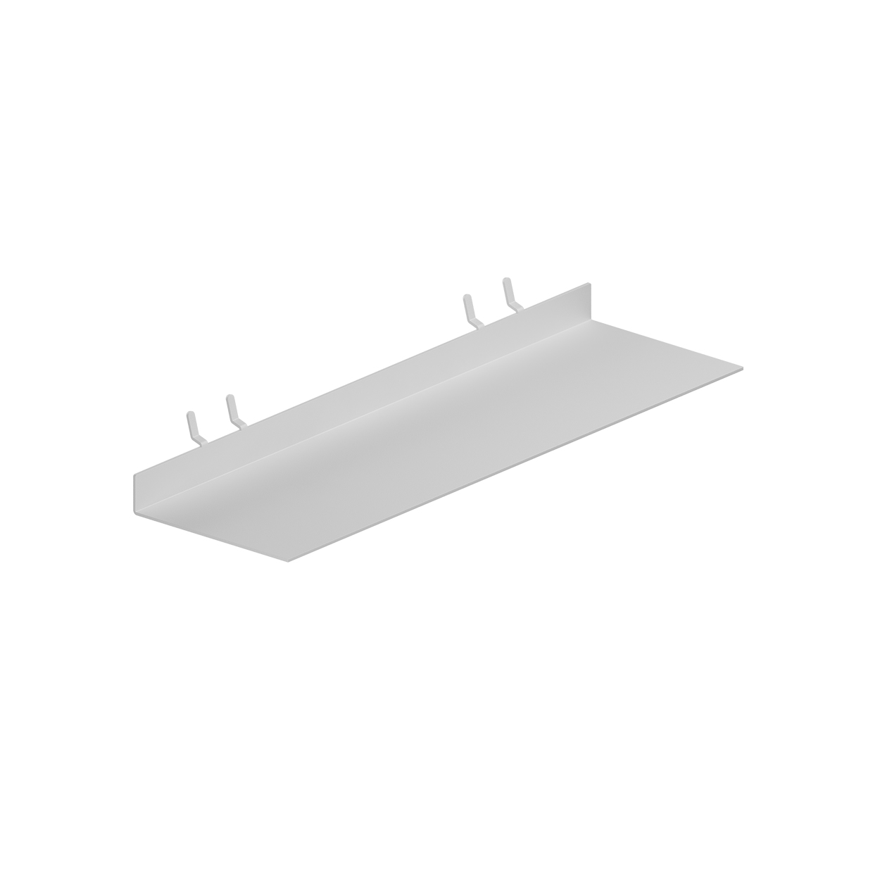 Shop for Shops Slimline metal shelf for slatwall, slatmesh and metal peg 293 W x 100 mm D(S2553WTS)