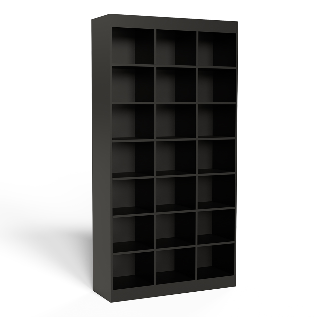 Pigeonhole Unit 3 x 7 cubes -  1167mm W x 400mm D x 2268mm H(M5050BK)