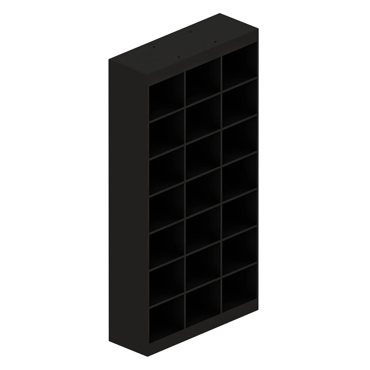 Pigeonhole Unit 3 x 7 cubes -  1167mm W x 400mm D x 2268mm H(M5050BK)