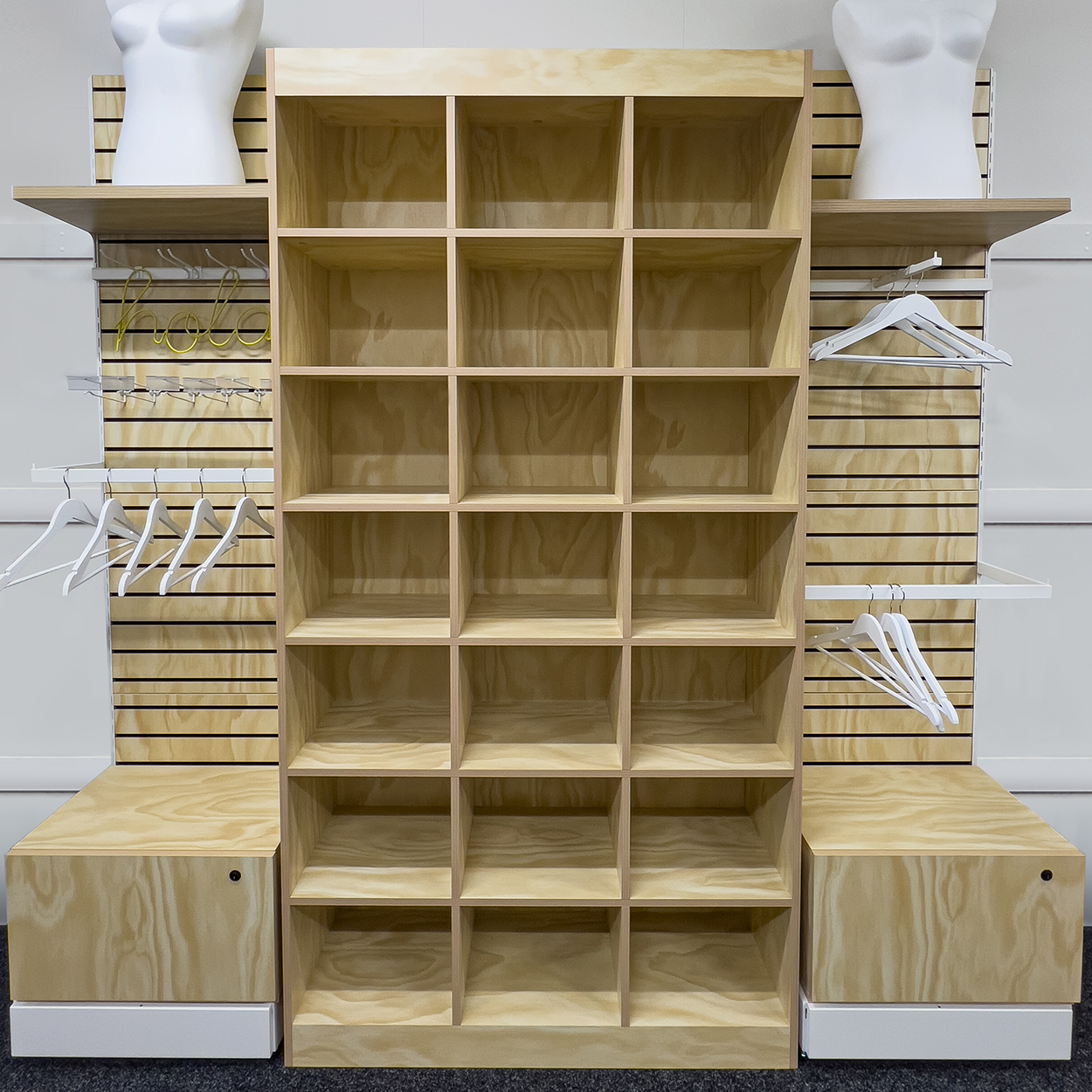 Pigeonhole Unit 3 x 7 cubes -  1167mm W x 400mm D x 2268mm H(M5050PY)