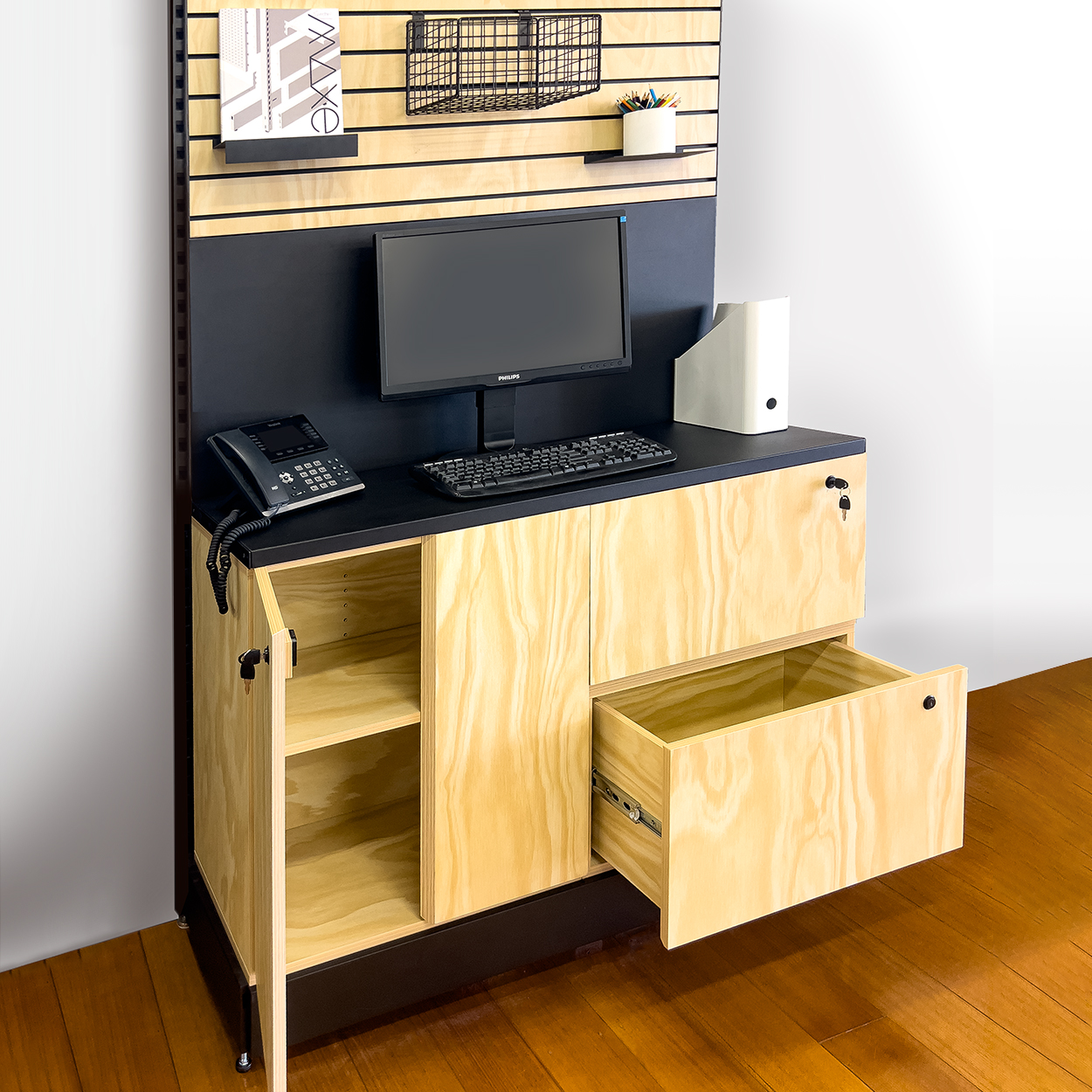 MAXe drawer unit 900mm bay 899 W x 360 H x 400 mm  D(E61309.4BK)