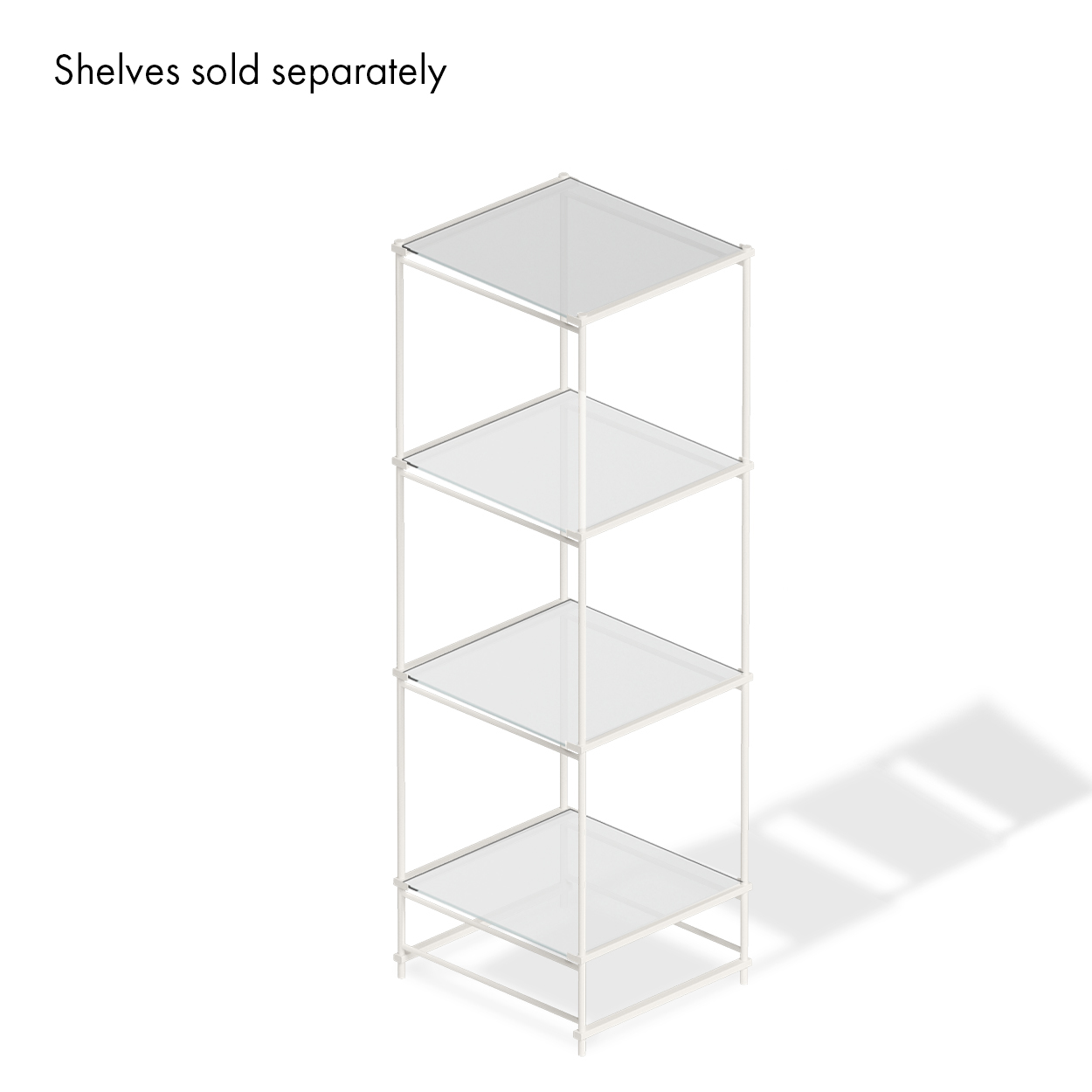 Stilt folding frame for 4 x 400 x 400 mm shelves 406 W x 1345 H x 440 mm D(F1814WTS)