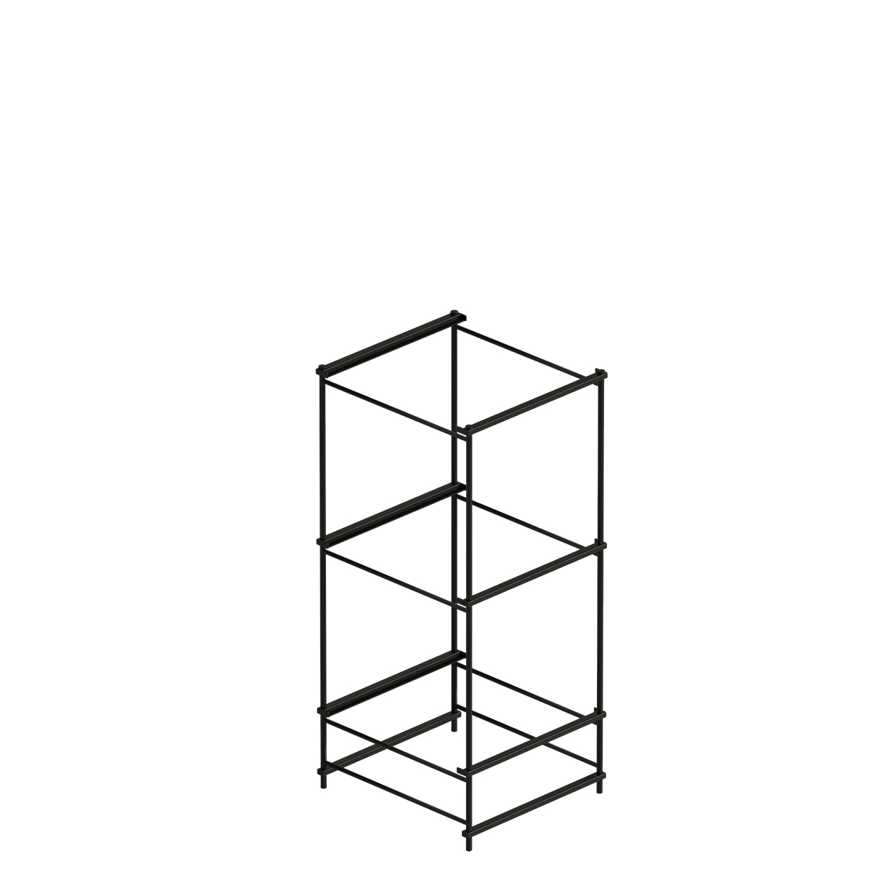 Shop for Shops Stilt folding frame for 3 x 400 x 400 mm shelves 406 W x 960 H x 440 mm D(F1813BKS)