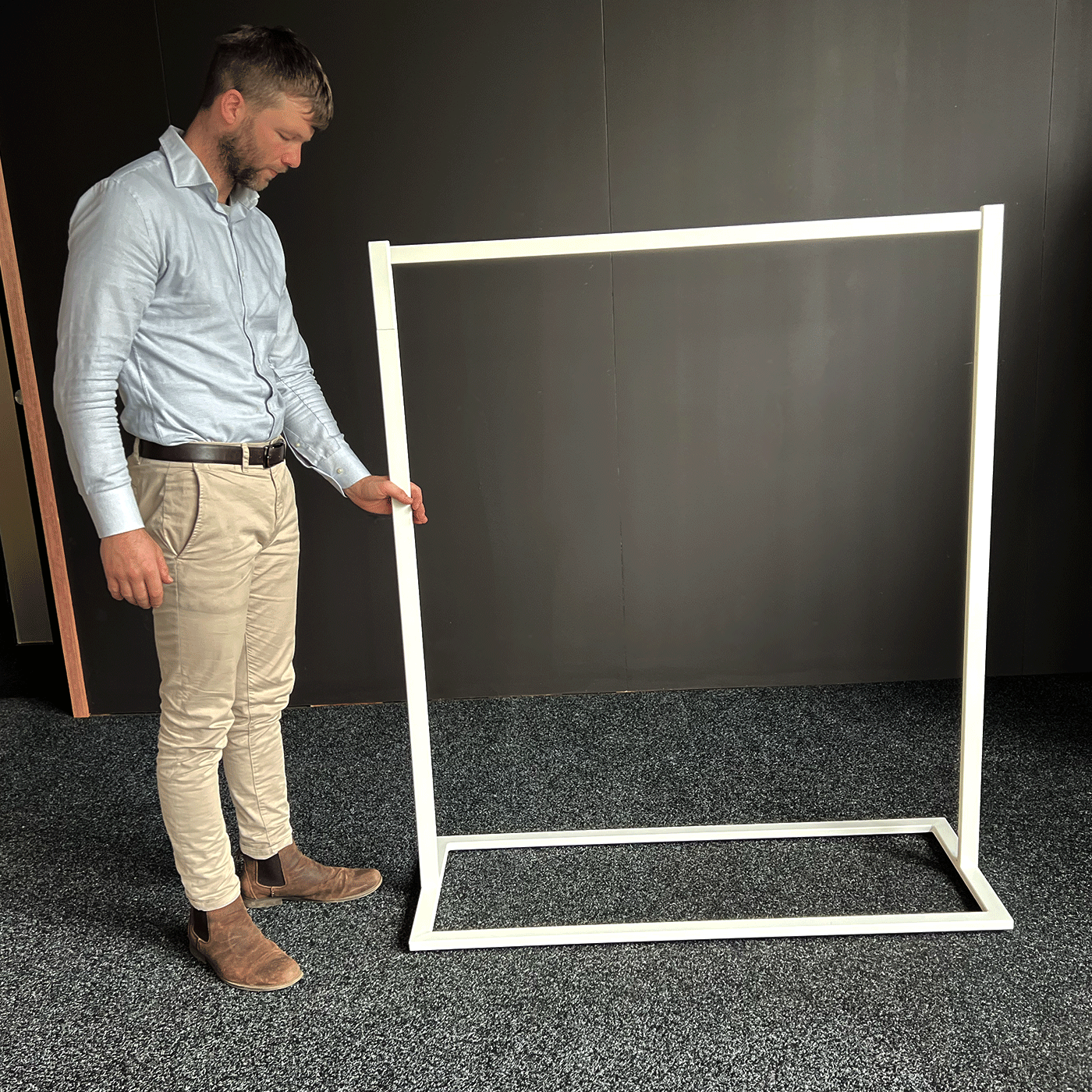 Style clothes rack with 2 rollers & 2 glides 1200 W x 457 D x 1400mm H(R3120.1WTS)