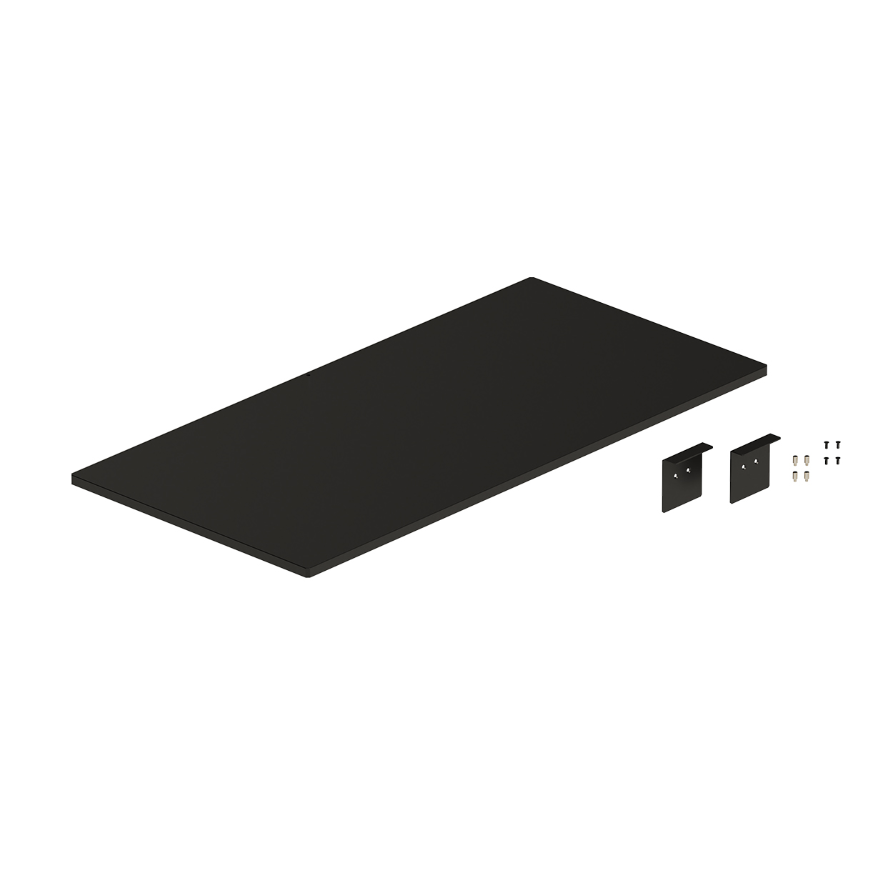 MAXe framed laminate drop in base shelf 572 D x 1172 W x 18 mm Thick with brackets & shelf pins 1200 mm bay(E65612BK)