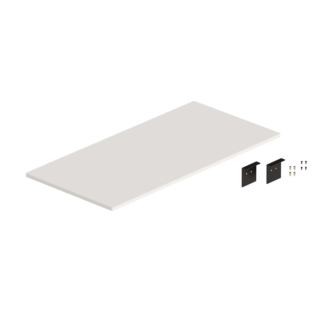 MAXe framed laminate drop in base shelf 572 D x 1172 W x 18 mm Thick with brackets & shelf pins 1200 mm bay(E65612WH)
