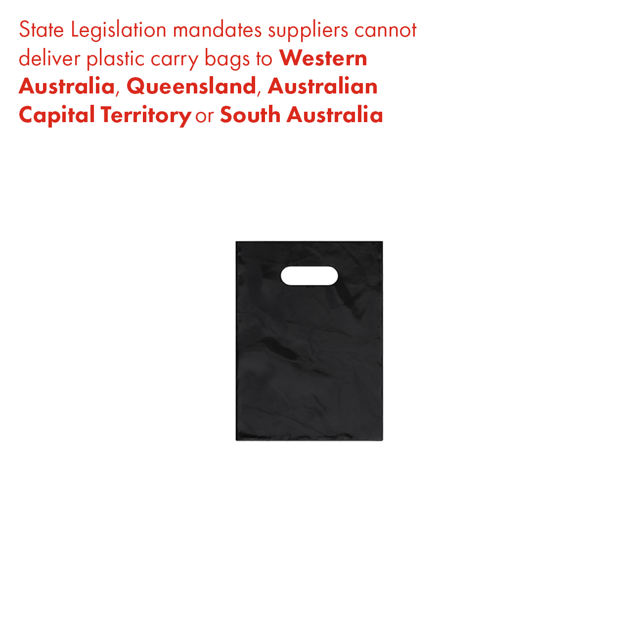 Shop for Shops Plastic carry bag small with die cut handle 225 W x 305 mm H 50 micron(A8205BK)