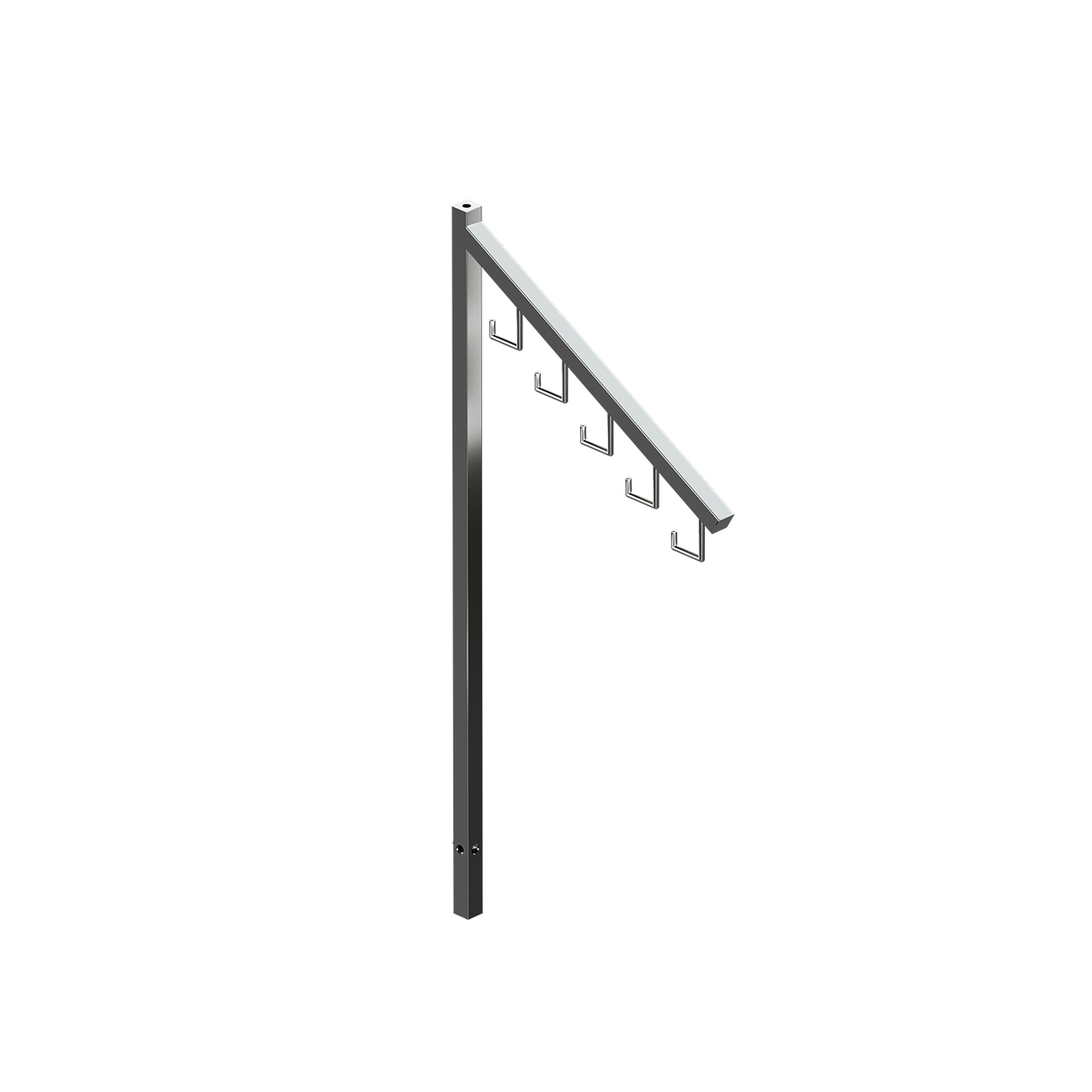 Angled arm with 5 hooks for 2-way & 4-way clothes racks 375 mm L(R2083.1CH)