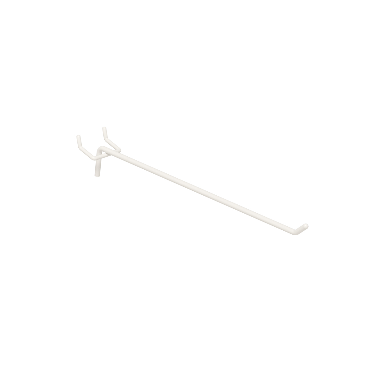 Slatwall/pegboard hook 230 L x 6 mm DIA(S3467WH)