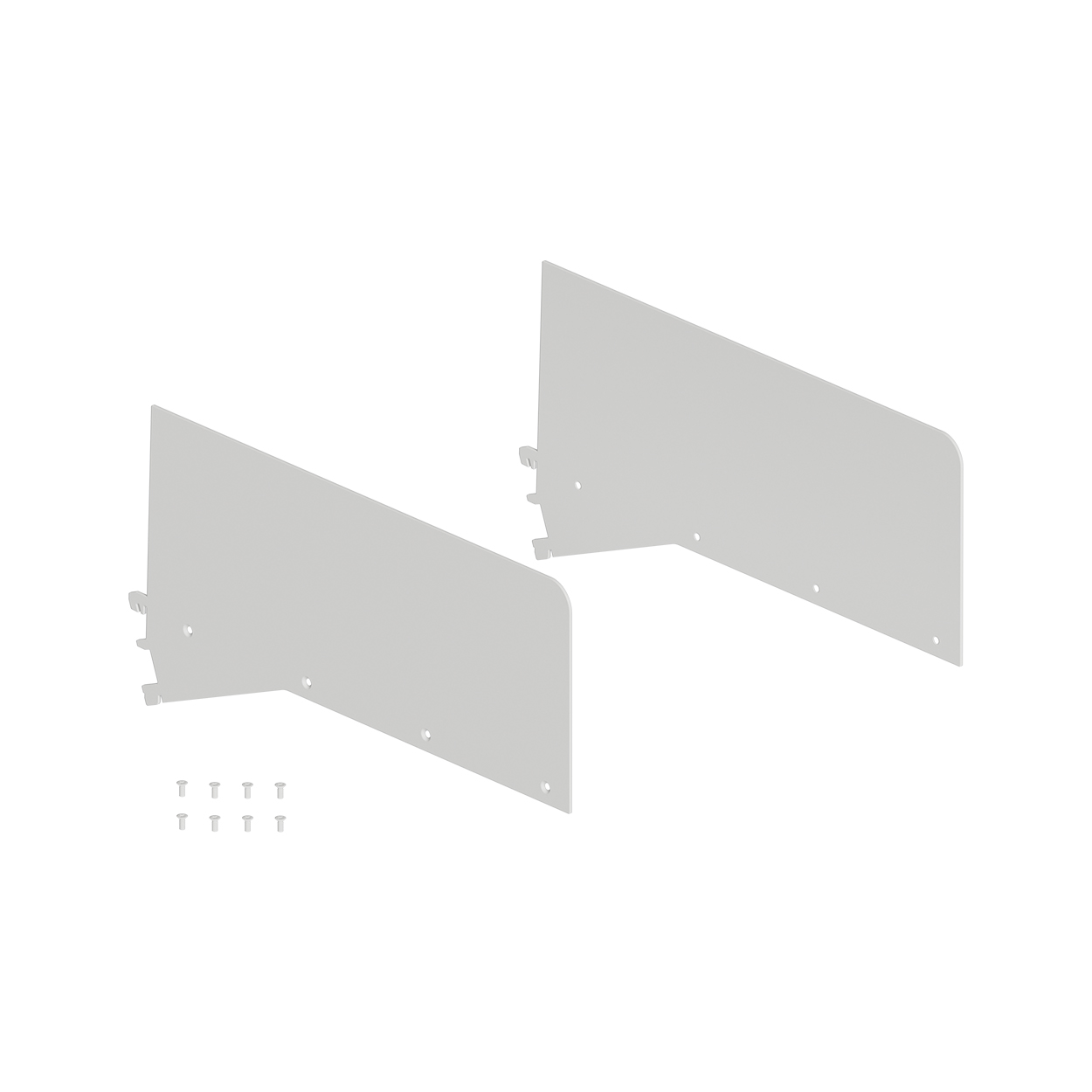 MAXe 30 mm shelf 177 mm high sides angle adjustable (2 angles) bracket set - 500 mm D(E6125WTS)