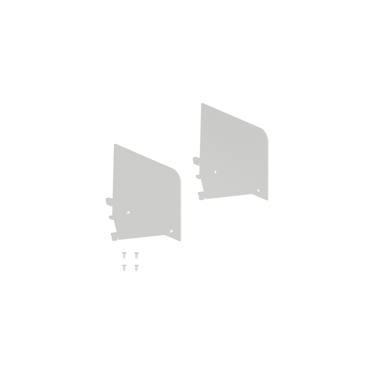 MAXe 30 mm shelf 137 mm high sides angle adjustable (2 angles) bracket set - 200 mm D(E6122WTS)