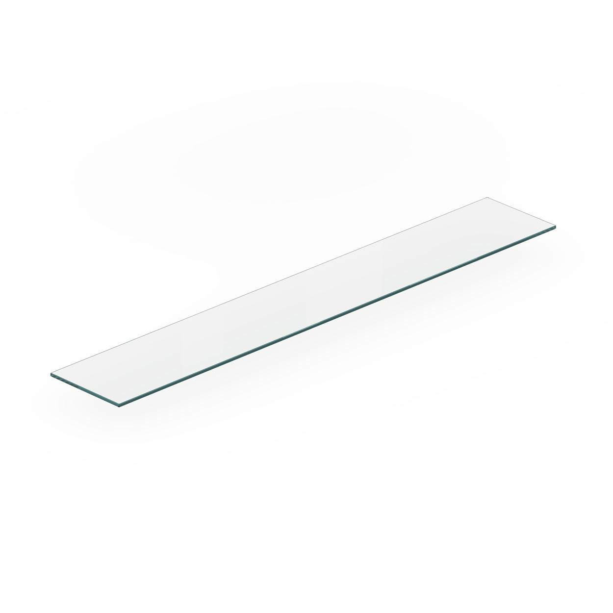 MAXe 8 mm glass shelf 200 D - 1200 mm bay 1190 W x 8 mm Thick(E53212.4CG)