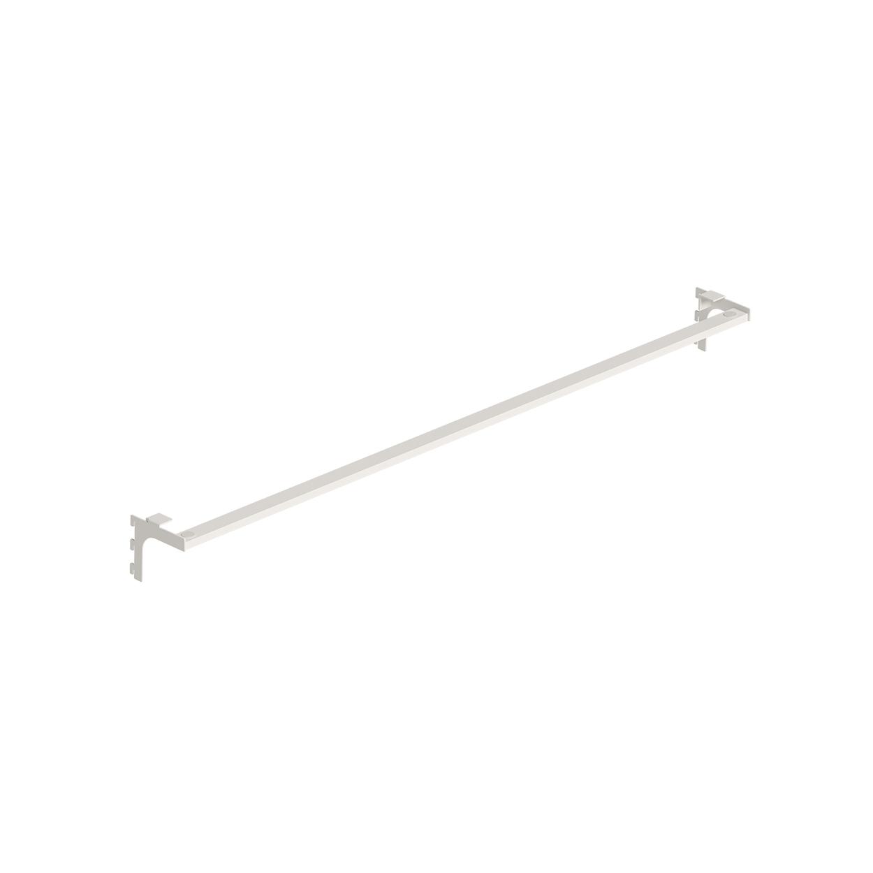 MAXe 8 mm glass shelf bracket set 1200 mm bay 1198 W x 21 H x 108 mm D(E63112.4WTS)