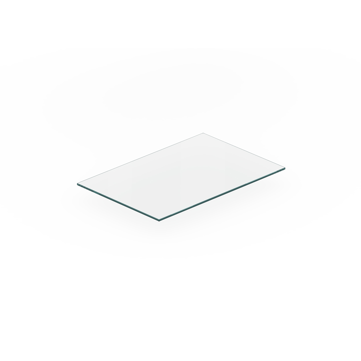 MAXe 8 mm glass shelf 400 D - 600 mm bay 590 W x 8 mm Thick(E53406.4CG)
