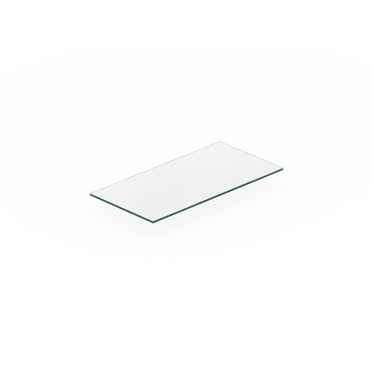 MAXe 8 mm glass shelf 300 D - 600 mm bay 590 W x 8 mm Thick(E53306.4CG)
