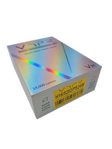 VYPR LED V3X SERIES H16/5202/PS24W BULBS - SELECTABLE KELVIN COLORS - 3000K, 4300K, 6000K