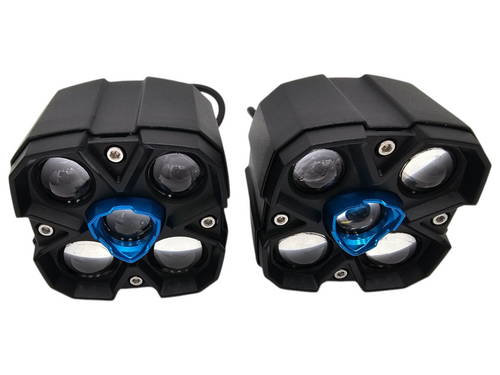 VYPR EXTREME OFFROAD 4" WHITE LASER SPOT LIGHT & AMBER FLOOD COMBO HIGH INTENSITY LED LIGHTS WITH AMBER DRL FUNCTION & RELAY AND HARNESS
