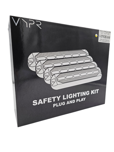 VYPR LED HIGH OUTPUT LED STROBE KIT - EIGHT 6" WHITE / AMBER LED STROBE LIGHTS WITH HARNESS AND CONTROLLER