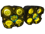 VYPR EXTREME OFFROAD 4" WHITE LASER SPOT LIGHT & AMBER FLOOD COMBO HIGH INTENSITY LED LIGHTS WITH AMBER DRL FUNCTION & RELAY AND HARNESS