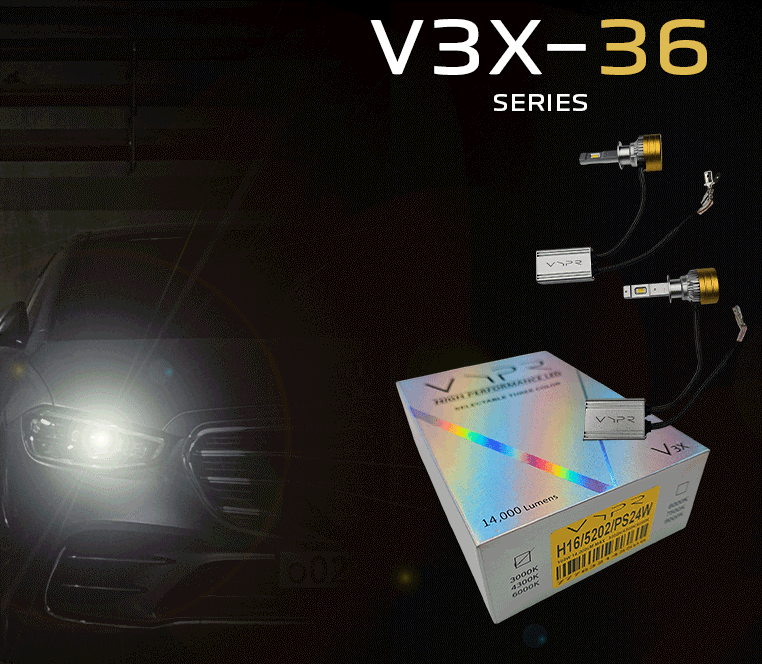 V3X-36 SERIES BULBS - WHITE / AMBER 14,0000 LUMENS