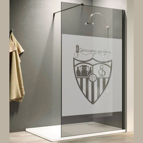 Mampara efecto ácido con tu escudo