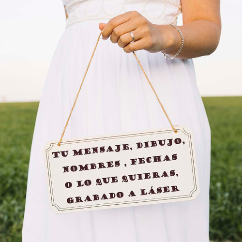 Carteles de madera grabados