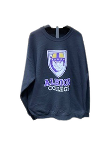 Crewneck "Albion College" with Briton Shield - Black
