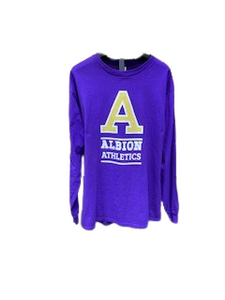 Long Sleeve Purple Shirt with Purple "Albion Athletics" Writing