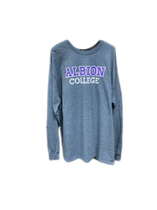 Long Sleeve Shirt  "Albion College18" Grey