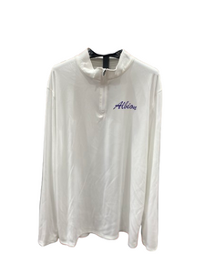 1/4 Zip White Albion Long Sleeve Shirt
