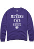 Gavin Meyers Rally Mens Purple K-State Wildcats NIL Sport Icon Crew Sweatshirt