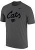 K-State Wildcats Grey Nike Tonal Cats Script DriFri Short Sleeve T Shirt
