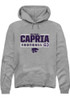 Michael Capria Rally Mens Grey K-State Wildcats NIL Stacked Box Hooded Sweatshirt