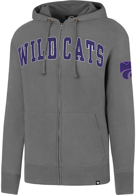 Mens K-State Wildcats Grey 47 Striker Long Sleeve Zip Fashion