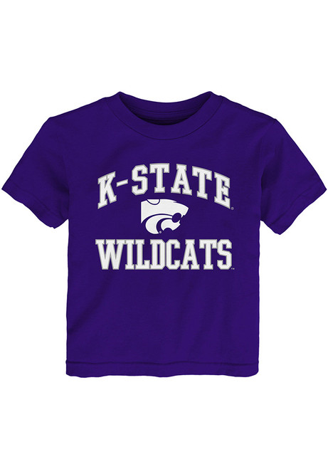 Toddler Purple K-State Wildcats #1 Design Short Sleeve T-Shirt