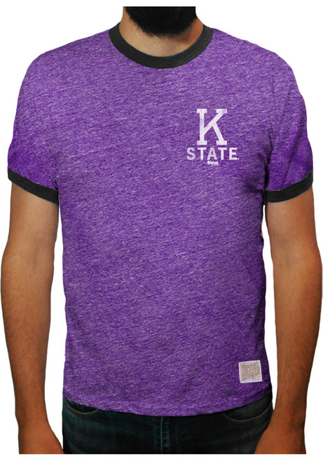 K-State Wildcats Purple Original Retro Brand Triblend Short Sleeve Fashion T Shirt