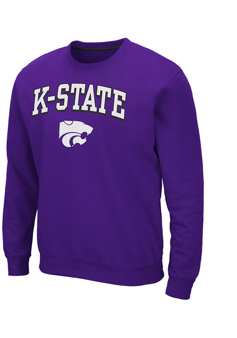 Mens K-State Wildcats Purple Colosseum Elliott Crew Sweatshirt