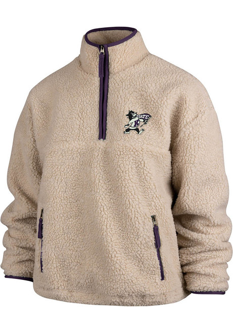 Womens K-State Wildcats Oatmeal 47 Snowbird 1/4 Zip Pullover