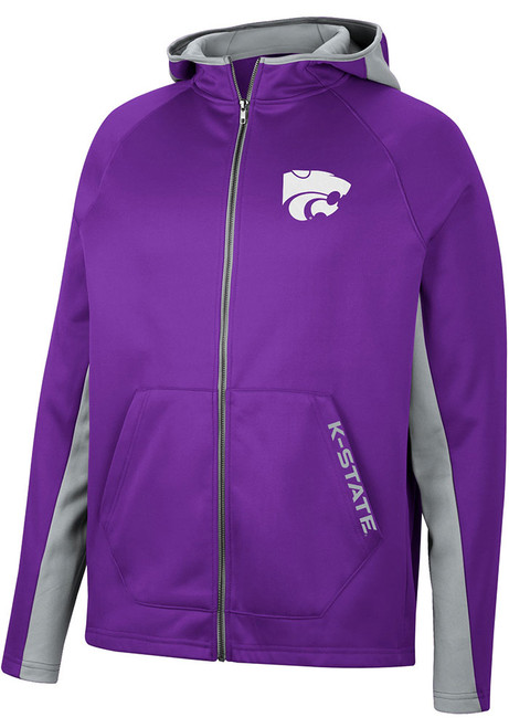 Mens K-State Wildcats Purple Colosseum Dr Beeper Long Sleeve Zip