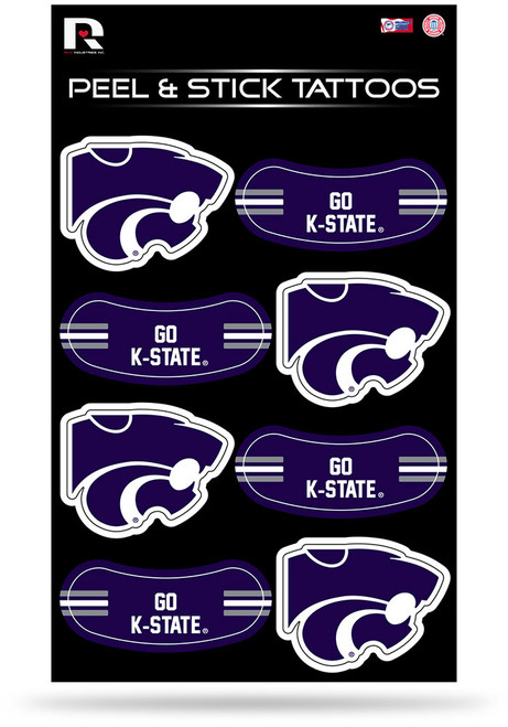 Purple K-State Wildcats 8 Pack Tattoo